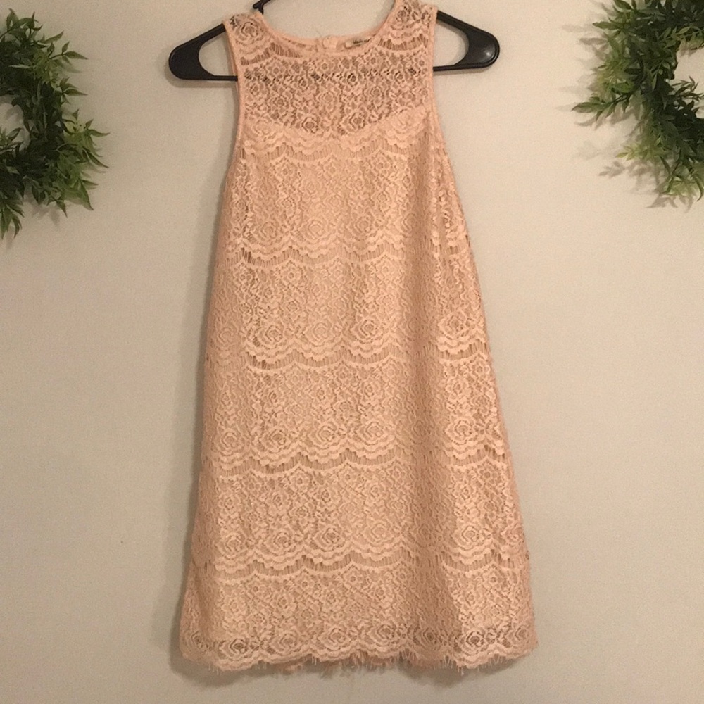 Pink lace dress